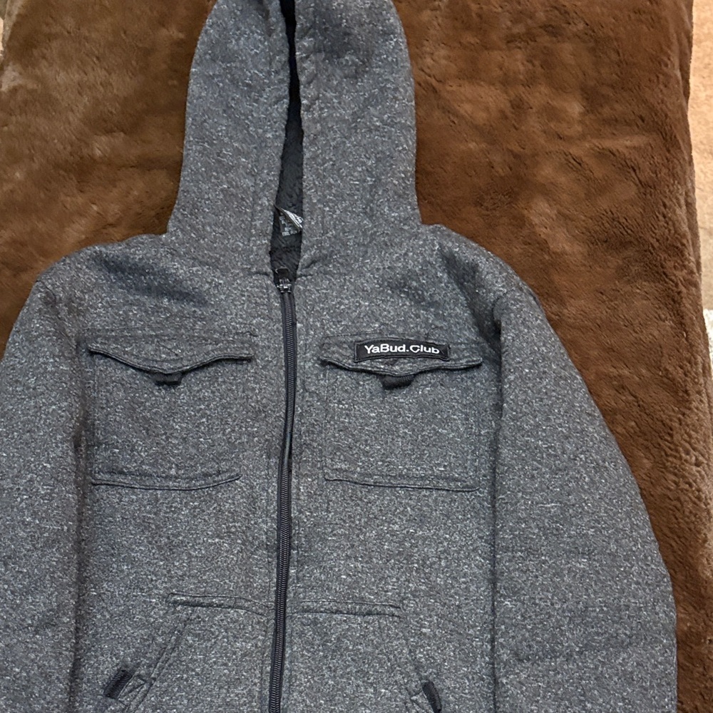 YaBud.Club Gray Zip Hoodie